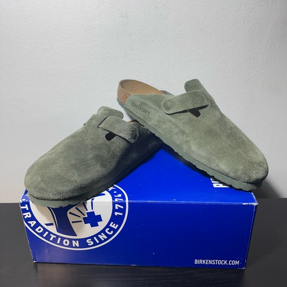 Birkenstock Men's Olive Suede Loafers